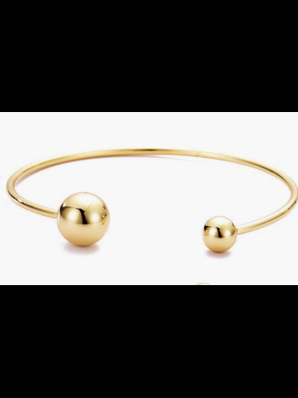 Gold  Adornia three Open Cuff Bracelet Set - Picture 3 of 8